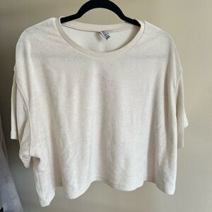 H&M basics cropped terry cloth top